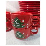 Waechtersbach Red Christmas Tree Dinnerware
