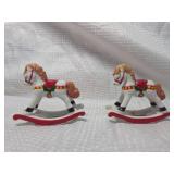 Miniature Decorated Rocking Horse Candle Holders