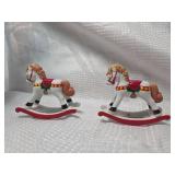 Miniature Decorated Rocking Horse Candle Holders
