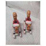 Miniature Decorated Rocking Horse Candle Holders