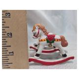 Miniature Decorated Rocking Horse Candle Holders