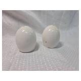 White Ceramic Salt and Pepper Shakers