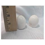 White Ceramic Salt and Pepper Shakers