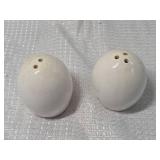 White Ceramic Salt and Pepper Shakers