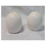 White Ceramic Salt and Pepper Shakers