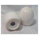 White Ceramic Salt and Pepper Shakers
