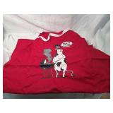 BBQ Cow Humor Red Apron