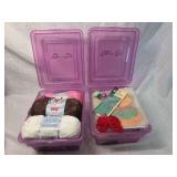 Needlework Supply Lot with Storage