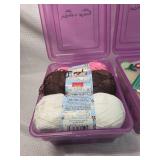 Needlework Supply Lot with Storage