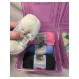 Needlework Supply Lot with Storage