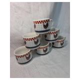 Majesticware Country Rooster Coffee Mugs Set