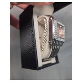 Royalton Crystal Square Ladies Watch