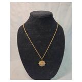 Crystal Starburst Pendant Necklace