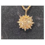 Crystal Starburst Pendant Necklace