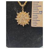 Crystal Starburst Pendant Necklace