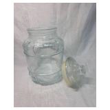 Apple Pattern Glass Storage Jar with Lid