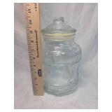 Apple Pattern Glass Storage Jar with Lid