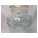 Apple Pattern Glass Storage Jar with Lid