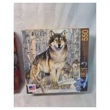 (2)550 Piece Holiday Puzzle Set - Wolves and Puppies