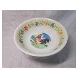 Rooster Pattern Soup Bowls Set