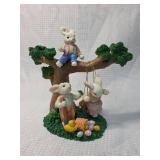 Easter Bunny Family Tree Figurine