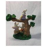 Easter Bunny Family Tree Figurine