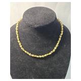 Beautiful Pearl and Gold Toned Twist Chain Necklace