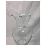Clear Glass Ruffled Edge Vase