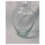 Clear Glass Ruffled Edge Vase