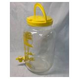 VINTAGE Sun Tea Glass Gallon Jar with Spigot Glass Jug SUNTEA