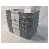 Edge 5-Piece Woven Storage Basket Set - Gray