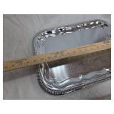 Decorative Silver toned Serving Trays