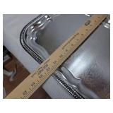 Decorative Silver toned Serving Trays