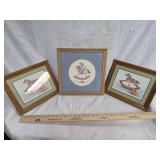 Rocking Horse Nursery Wall Art Set