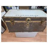 Historical Steamer Trunk with collection of different decor