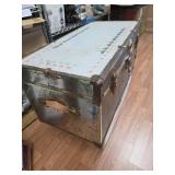Historical Steamer Trunk with collection of different decor