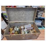 Historical Steamer Trunk with collection of different decor