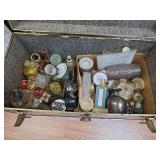 Historical Steamer Trunk with collection of different decor