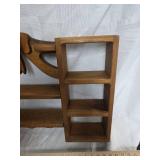 Wooden Wall Shelf with Decorative Bow