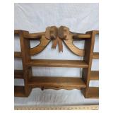 Wooden Wall Shelf with Decorative Bow