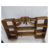 Wooden Wall Shelf with Decorative Bow
