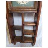 Wooden Wall Clock with Display Shelves