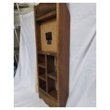 Wooden Wall Clock with Display Shelves