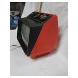 1970s General Electric Orange Portable TV