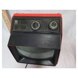 1970s General Electric Orange Portable TV