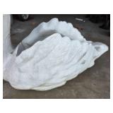 Large white concrete goose planter