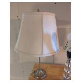 4 lamps - all turned on when tested; 2 Crystal Ball Stacked Table Lamps & 2 silver base lamps.