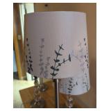 4 lamps - all turned on when tested; 2 Crystal Ball Stacked Table Lamps & 2 silver base lamps.