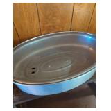 Bakeware- Pyrex & Anchorware; Large Roaster; Mugs, Glass Pint, glass sealed jar; all in lot.