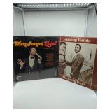Tom Jones Live and Johnny Mathis Early Years LP Albums, 2 in lot.